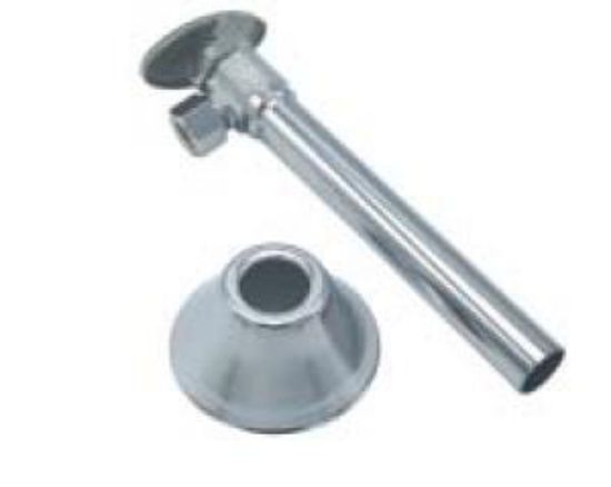 Picture of 1/2 Sweat X 3/8" Cmp Supply-Stop With 5" Extension Multi Turn Chrome-Plated