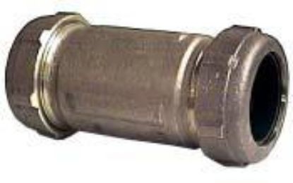 Picture of 2 Long Wrought-Brass Slip-Coupling