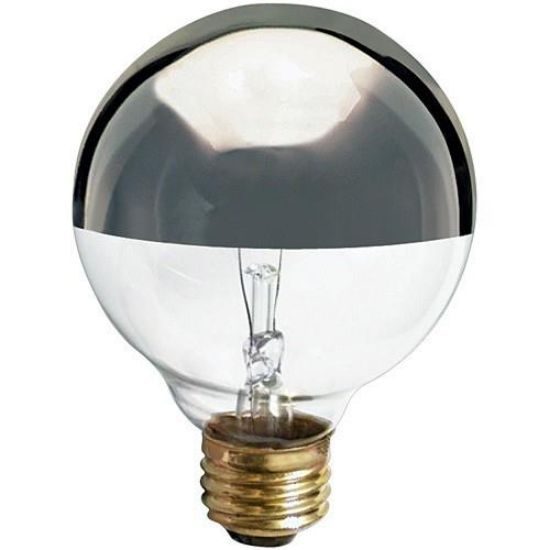 Picture of Light-Bulb Globe-Shape G-25 Silver-Crown on Clear-Glass