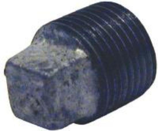Picture of 1/2" Galvanized Steel Cored-Plug Square-Head