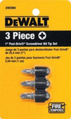 Picture of 3 Pc Pozi driv(R) Bit Tip Set
