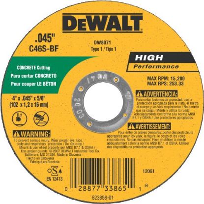 Picture of 4" x .045" x 5/8" Masonry Thin Cutting-Disc -Type 1