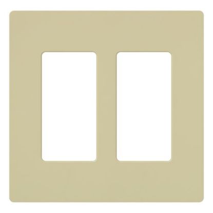 Picture of Screw-Less Double Gang Ivory Wall-Plate