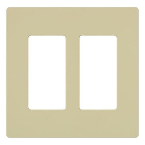 Picture of Screw-Less Double Gang Ivory Wall-Plate