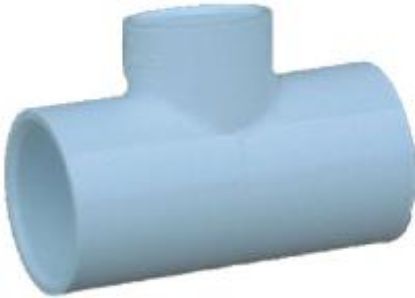 Picture of 1-1/2" x 1-1/2" x 1 Reducing-Tee S X S X S Schedule-40 PVC