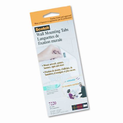 Picture of Removable Wall-Mounting Tabs 1/2" x 3/4" (12.7mm x 19mm) 18 Sq. in. 48Pk