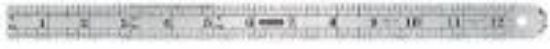 Picture of 12" Precision-Ruler Stainless-Steel