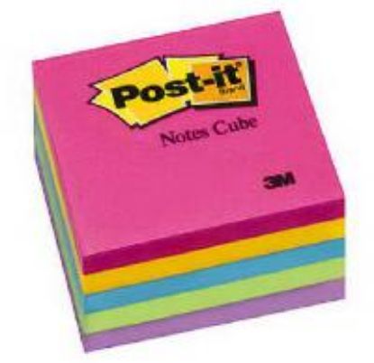 Picture of Post-It Cube 3" x 3" Assorted Neon 390 Sheets