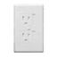 Picture of Wall-Plate White Duplex SafeWall