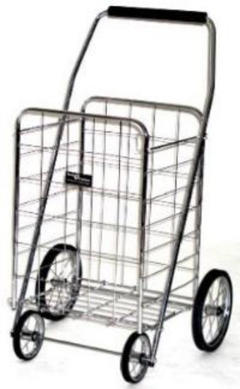 Picture of Jumbo 4-Wheel Shopping-Cart Chrome