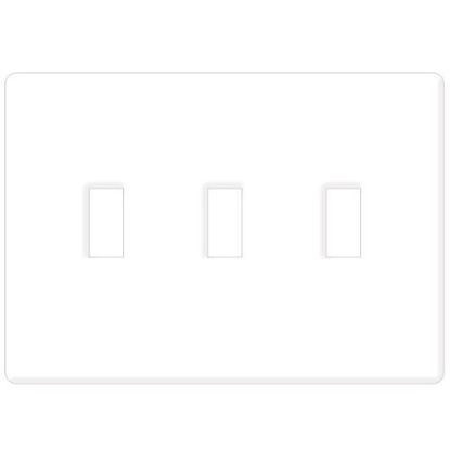 Picture of Fassada Screw-Less 3-Gang Toggle Wall-Plate