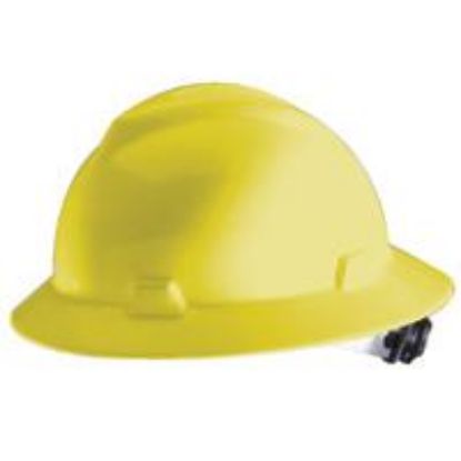 Picture of Hard-hat Ratchet-suspension Non-slotted Full-brim Yellow