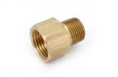 Picture of 1/2 FPT X 3/8" MPT Yellow-Brass Adapter Bar-Stock