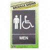 Picture of Men Restroom Braille Sign Plastic 6" x 9"