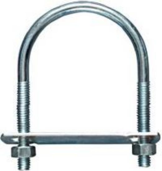 Picture of 3/8" x 2-1/2 x 4 Zinc U-Bolt