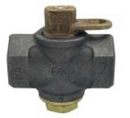 Picture of Gas-Meter-Valve Flat-Head Lockwing Black-Iron Body 1-1/2"