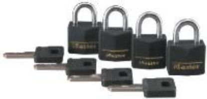 Picture of Keyed-padlock 3/4" BLK Brass