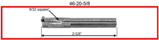 Picture of 2-piece Sectional Door-Spindle 9/32" Square X 2-5/8" Long Threaded 3/8-20