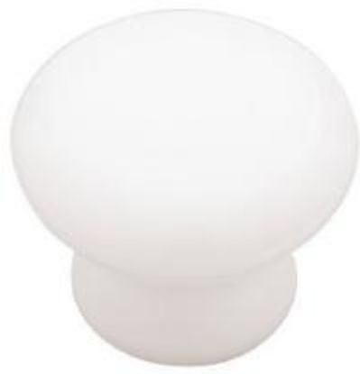 Picture of Round Cabinet-Knob Ceramic White 1-1/4"