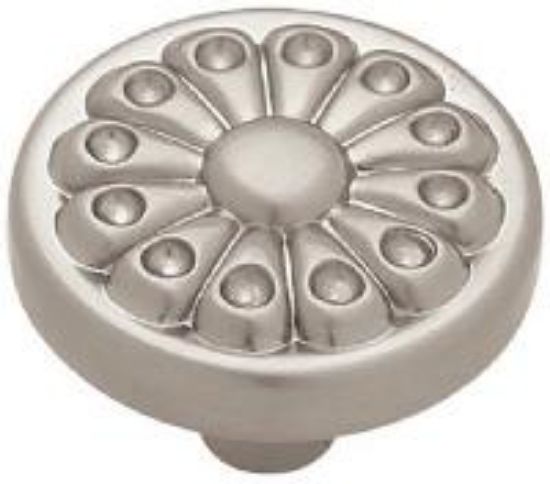 Picture of Fan Design Round Cabinet-Knob Satin-Nickel 1-1/4"