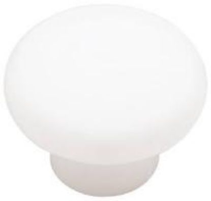 Picture of 1-3/8" Wht Plastic Round Cabinet-knob
