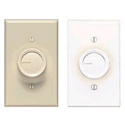 Picture of 600W Single-Pole Push On/Off Rotary-Dimmer With Night-Light Includes Both White & Ivory Knobs UL Lis...