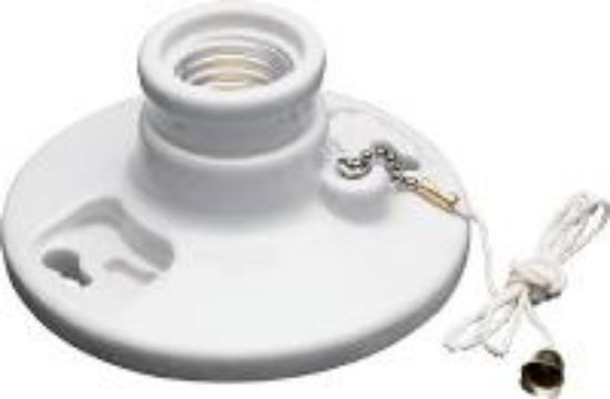 Picture of Light-Bulb-Socket Porcelain Pull-chain 250-volt