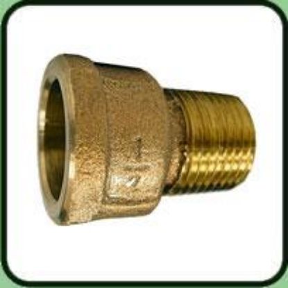 Picture of 1" Sil-Braze Threadless-Brass-Pipe X 1" MPT