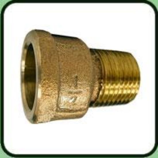 Picture of 1" Sil-Braze Threadless-Brass-Pipe X 1" MPT