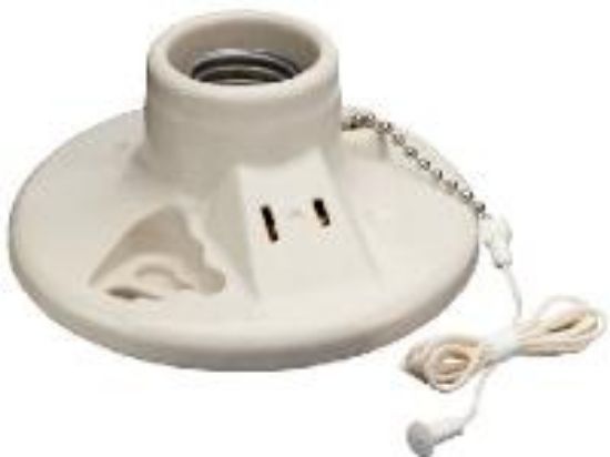 Picture of Light-Bulb-Socket Porcelain 2-Wire 15-Amp 125-Volt