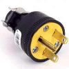 Picture of 15-Amp 250-Volt Plug Black Rubber Electrical-Connector Male-Plug 6-15
