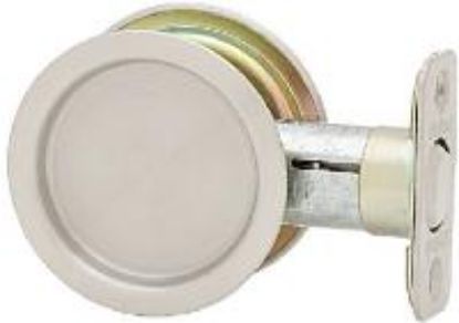 Picture of Satin-Nickel Pocket-Door Passage-Lock
