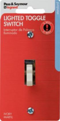 Picture of Lighting-Switch Toggle-Type Lighted Single-Pole Ivory 15-Amp