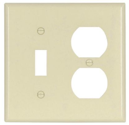 Picture of Wall-Plate 2-Gang Combination-Toggle-Duplex Receptacle