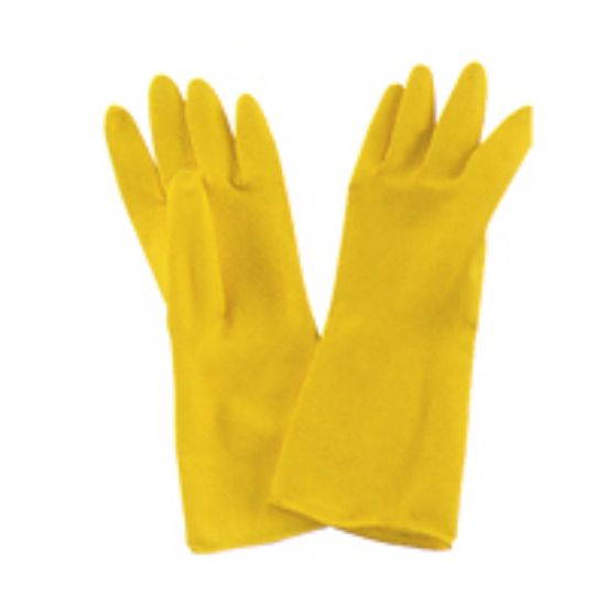 Picture of Gloves Household Latex Yellow One-Size Fits All 1 Pair Per Pack