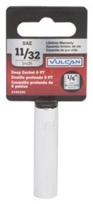 Picture of Deep-socket 6-point Chrome-vanadium-steel 1/4"-drive 11/32"