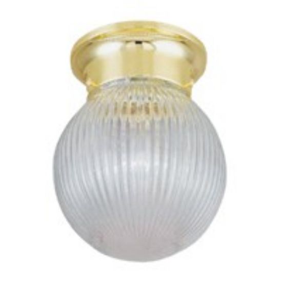 Picture of Light-Fixture F3bb1348 1-Bulb Flush Ceiling-Mount Polished Brass