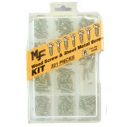 Picture of Wood And Sheetmetal Screw Assortment Kit 221-pieces