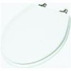 Picture of Toilet-Seat Wood White Satin-Nickel Hinges
