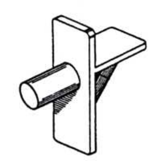 Picture of Shelf-Peg Plastic Brown 1/4"