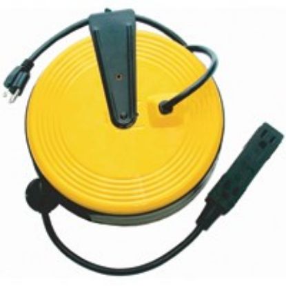 Picture of Extension-Cord Metal Retractable Reel 3 Taps