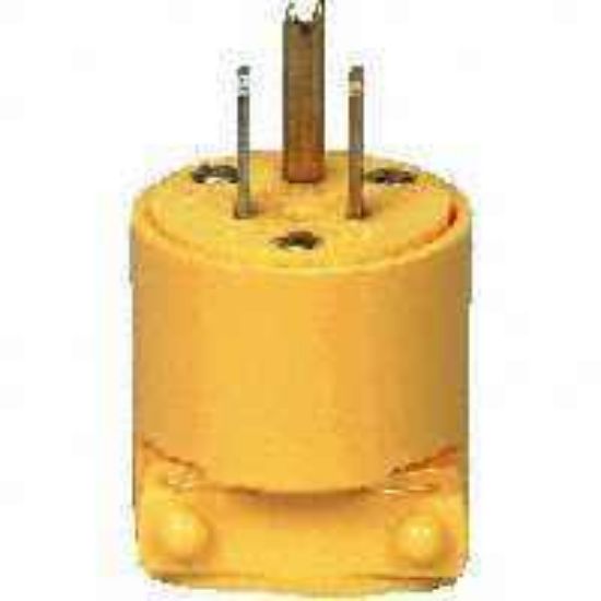 Picture of Electrical-Plug 3-wire Yellow Vinyl 15-amp