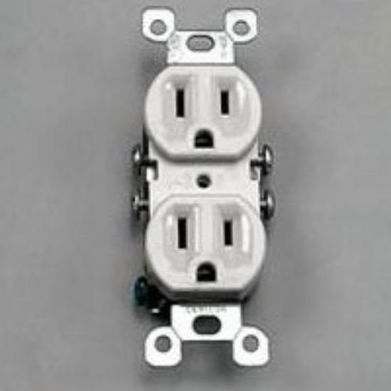 Picture of Electrical-Outlet Duplex-Receptacle 125-volt 15-amp Cu/al White