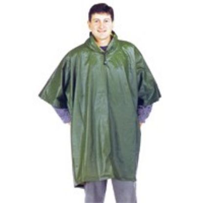 Picture of Reversible Poncho Olive/yellow 52" X 80"