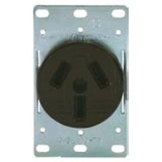 Picture of Receptacle 3-wire 3-pole Nema-10-50r 125/250-volts 50-amps