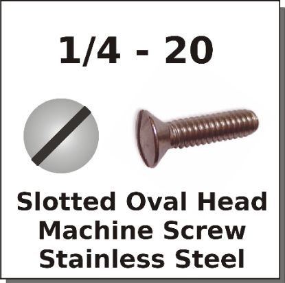Picture of Machine-Screw Stainless-Steel 1/4"-2 x 2"