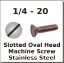 Picture of Machine-Screw Stainless-Steel 1/4"-2 x 2"