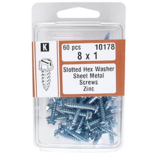 Picture of Sheetmetal-Screw Zinc-Plated #8 x 1" 60Pk