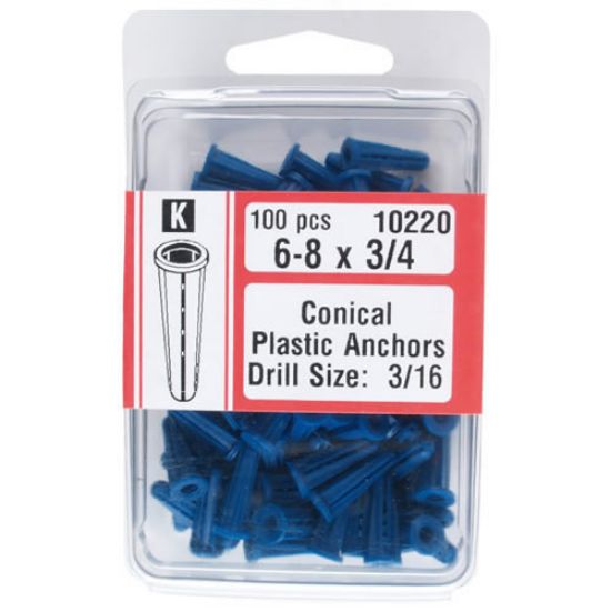 Picture of Plastic Conical-Anchor #6-8 x 3/4"