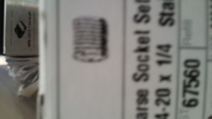 Picture of 1/4-20 TPI 20 X 1/4 Socket-Hex-Drive Set-Screw Stainless-Steel